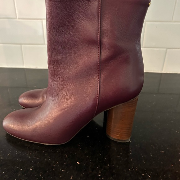 Jerome Dreyfuss Burgundy Ankle Boots - Picture 4 of 5